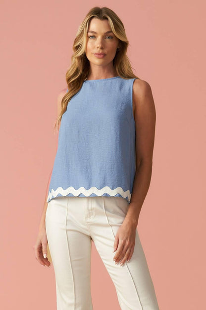 Drifting Currents Woven Top