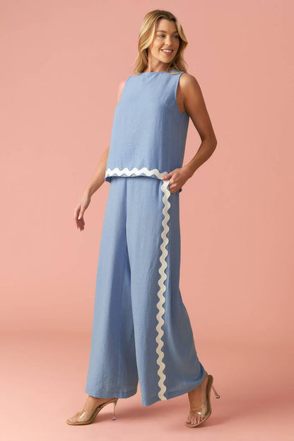 Drifting Currents Woven Top
