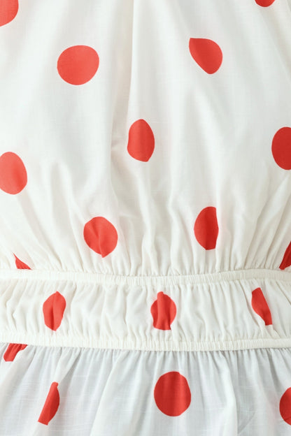 Cherry Kiss Polka Dot Woven Top