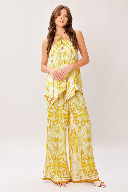 Golden Swirl Woven Hanky Top