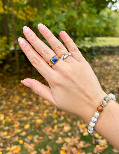 Elevated Faith Indigo Signet Ring