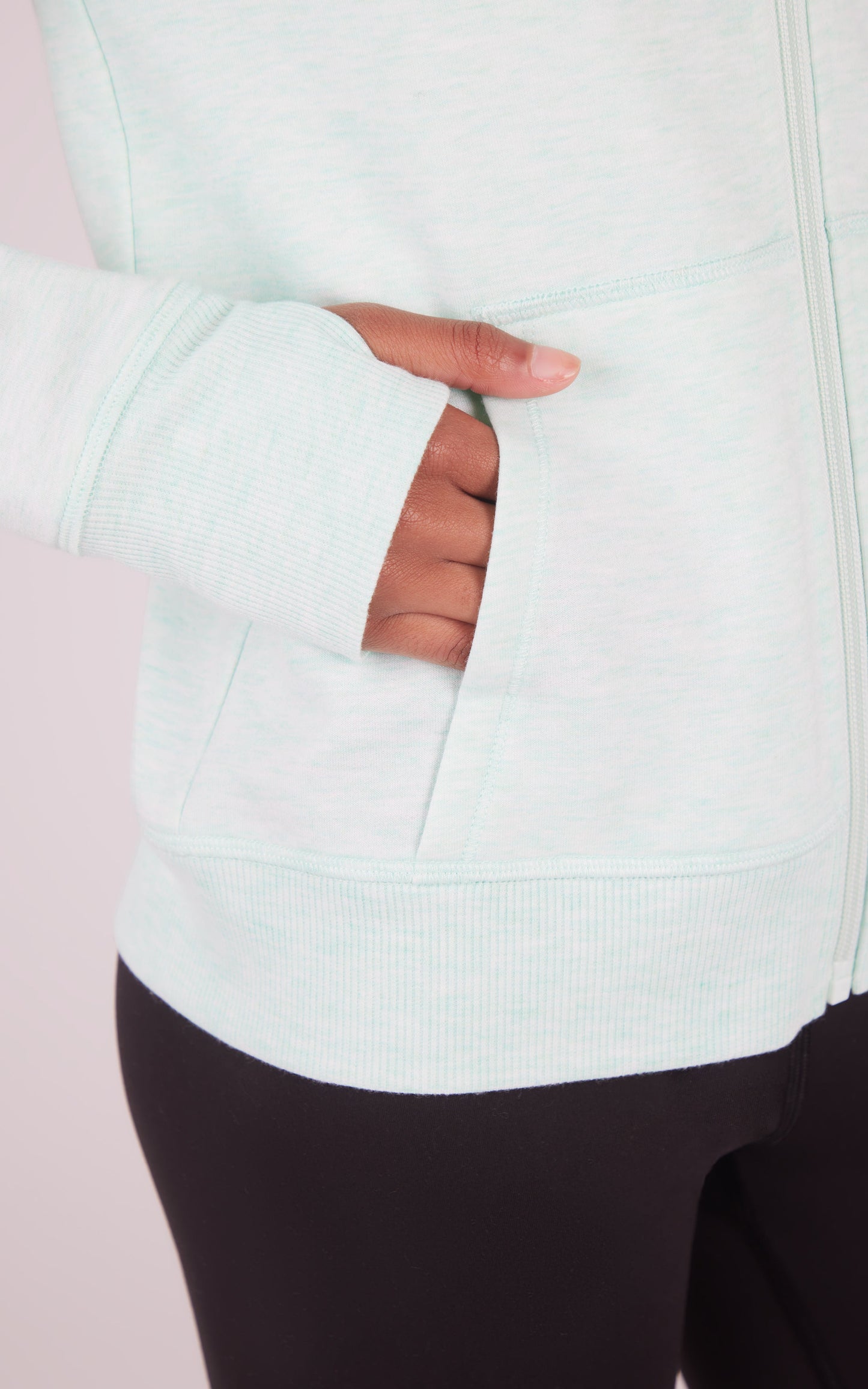 90 Degree by Reflex Girls Brushed Full Zip Hooded Jacket