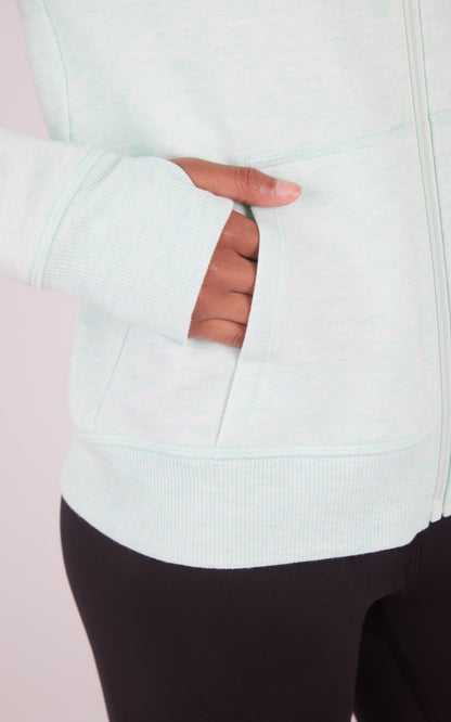 90 Degree by Reflex Girls Brushed Full Zip Hooded Jacket