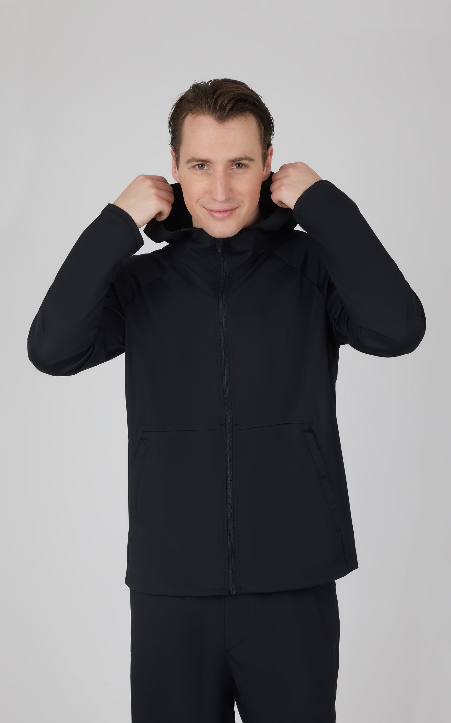 90 Degree by Reflex Men's Brushed Warp Full Zip Hoodie