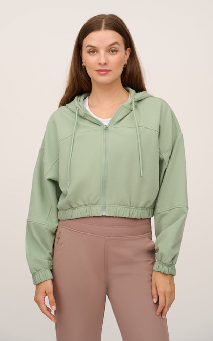 90 Degree by Reflex Cloud Plush Zip Front Hoodie