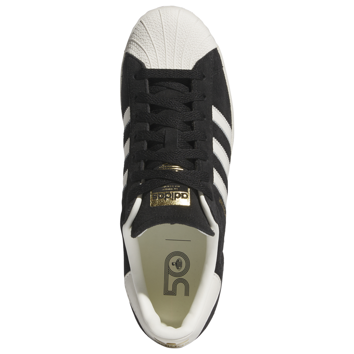 adidas Men's Superstar 'Core Black Off White Gold Metallic'
