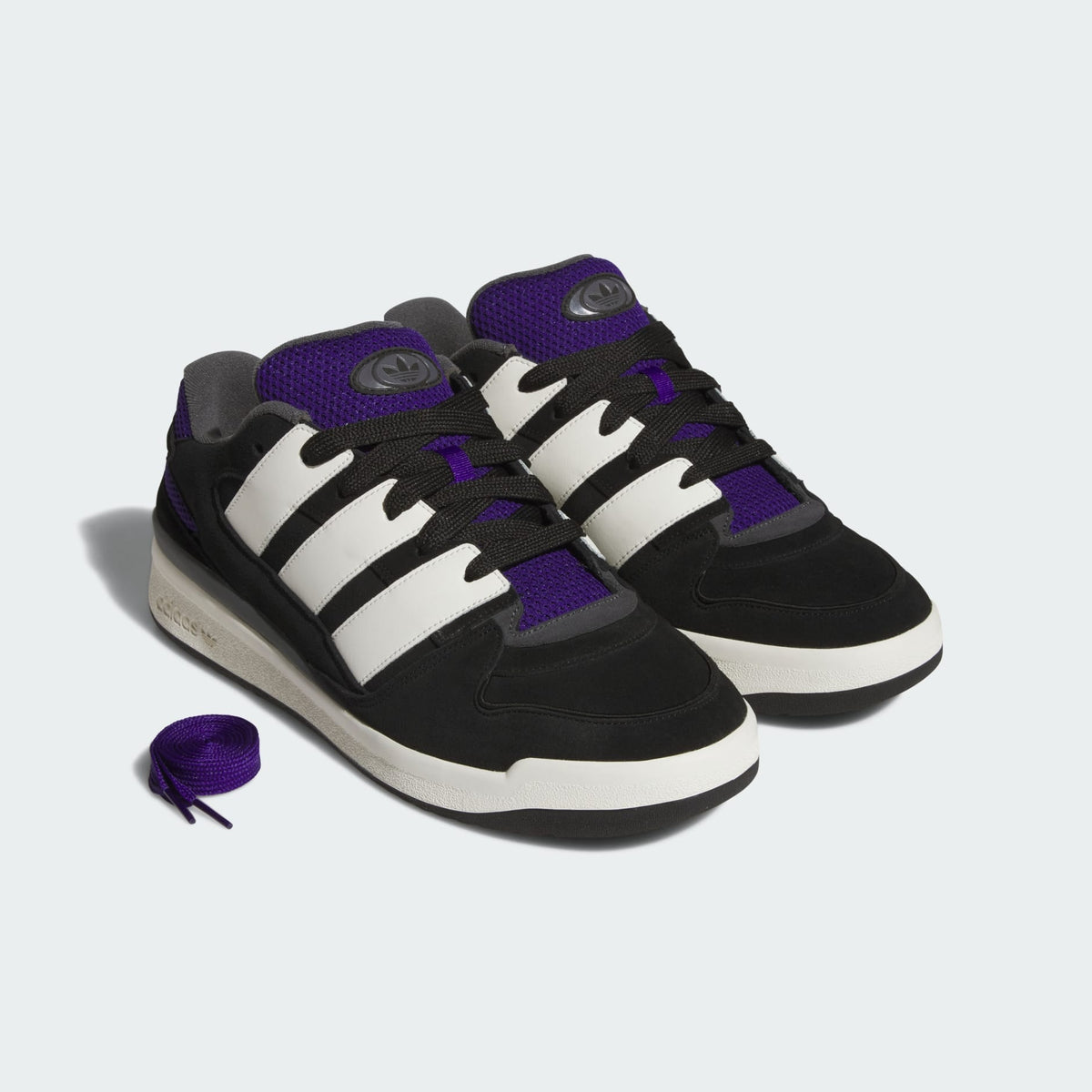 adidas Men's Forum2000 'Black White Collegiate Purple Gum' Sneakers