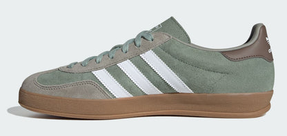 adidas Men's Gazelle Indoor 'Silver Pebble Silver Green' Sneakers