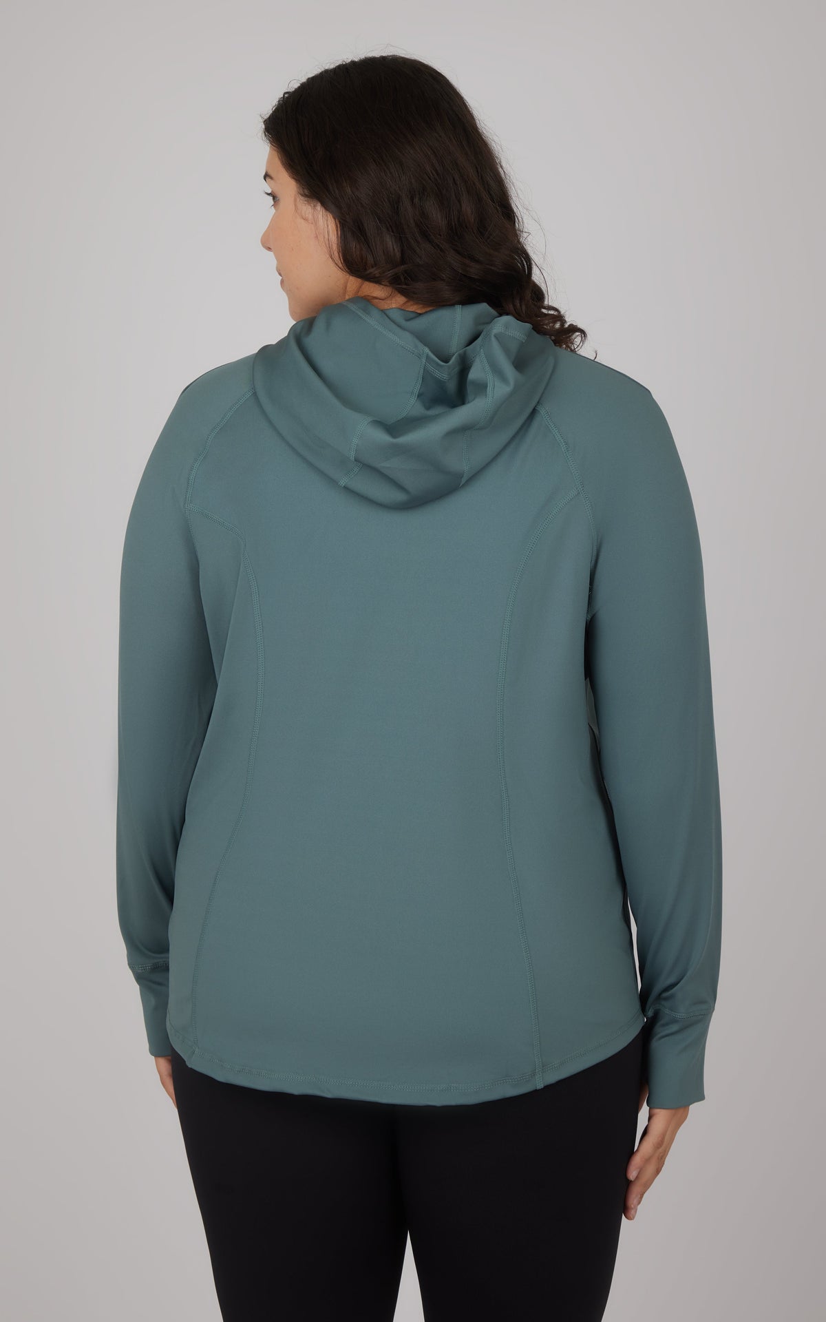 90 Degree by Reflex Plus Slim Fitted Full Zip Hooded Jacket