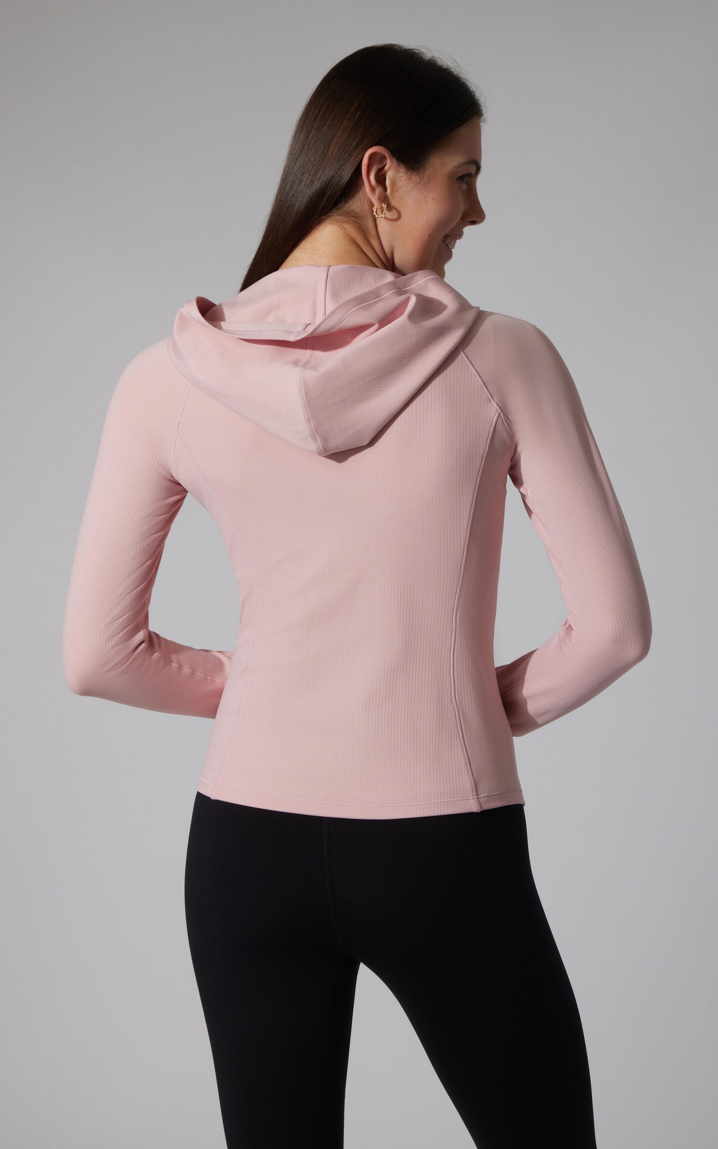 90 Degree by Reflex Felix Lux Ribbed Full Zip Hoodie Jacket