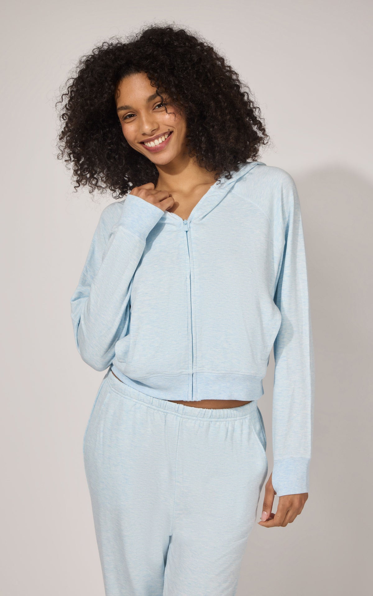 90 Degree by Reflex Modal Terry Full Zip Hoodie