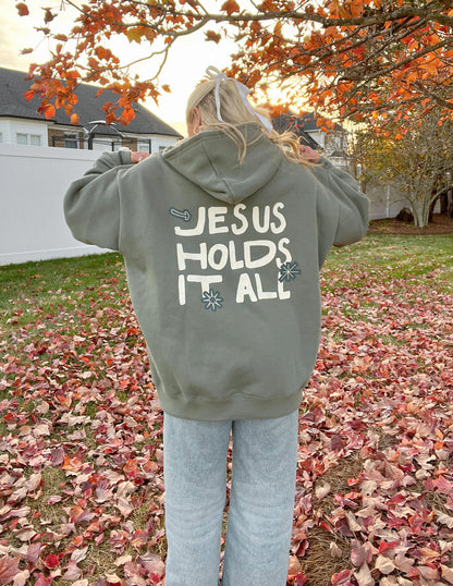Elevated Faith Jesus Holds It All Unisex Hoodie