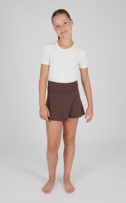 90 Degree by Reflex Girls 2 PK Lux Fold Over Skort