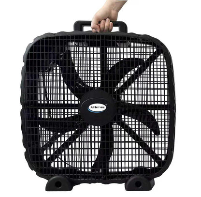20-Inch 3-Speed Box Fan – Portable Bedroom Fan with Carry Handle, 5-Blade Powerful Airflow & Lightweight Design