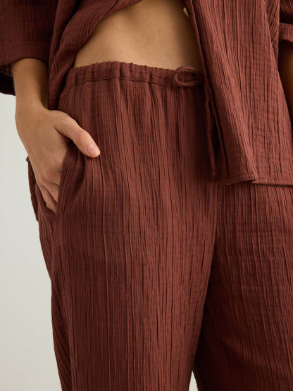 Kaya Drawstring Pants - Terracotta