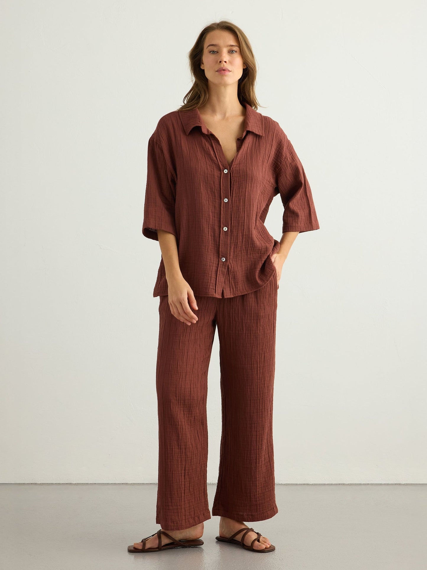 Kaya Drawstring Pants - Terracotta