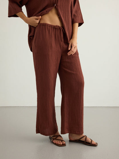 Kaya Drawstring Pants - Terracotta