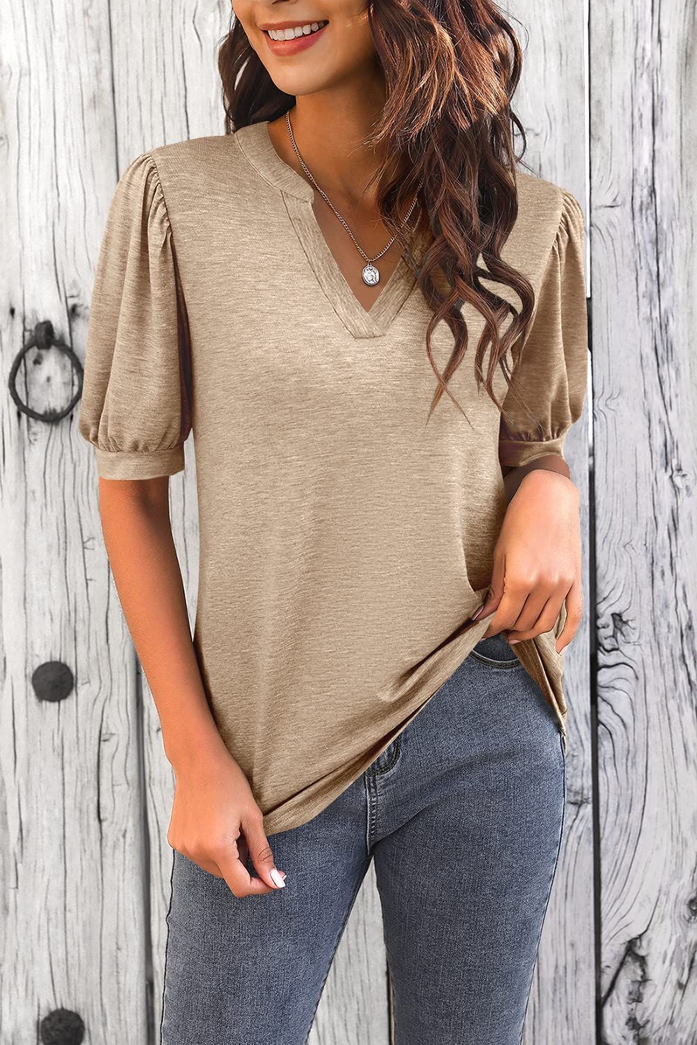 Hot Sale🔥Puff Sleeve Loose Dressy Blouses