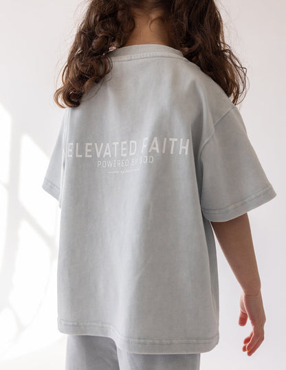 Elevated Faith Kingdom Club Blue Kids Tee