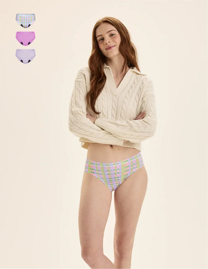 Teen Light Leakproof No-Show Bikini 3-Pack