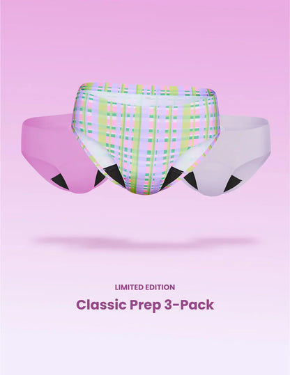 Teen Light Leakproof No-Show Bikini 3-Pack
