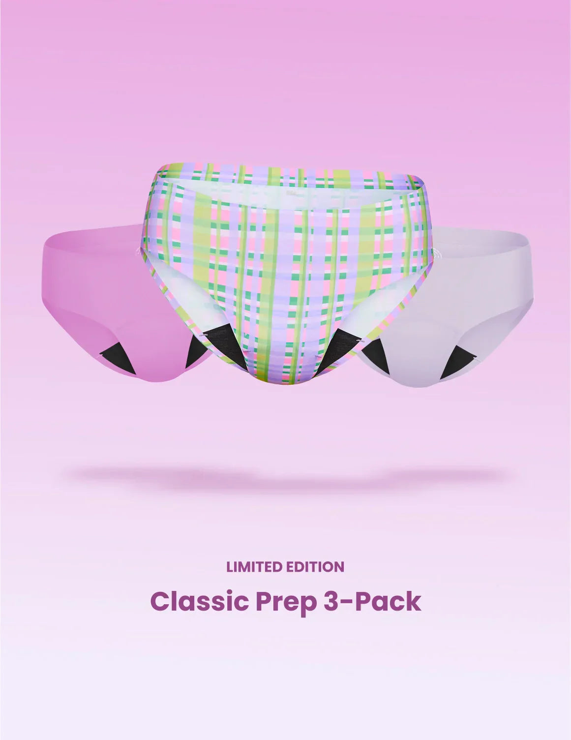 Teen Light Leakproof No-Show Bikini 3-Pack - Last Call