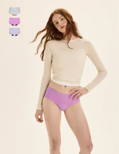 Teen Light Leakproof No-Show Boyshort 3-Pack
