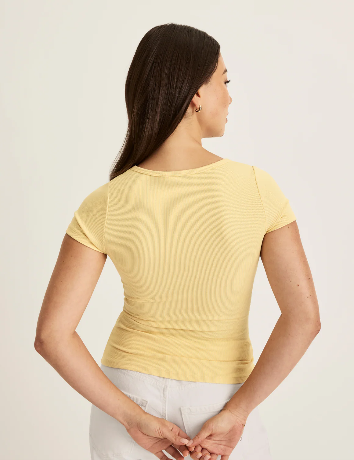 SculptRib™ Cotton Scoop Neck T-Shirt