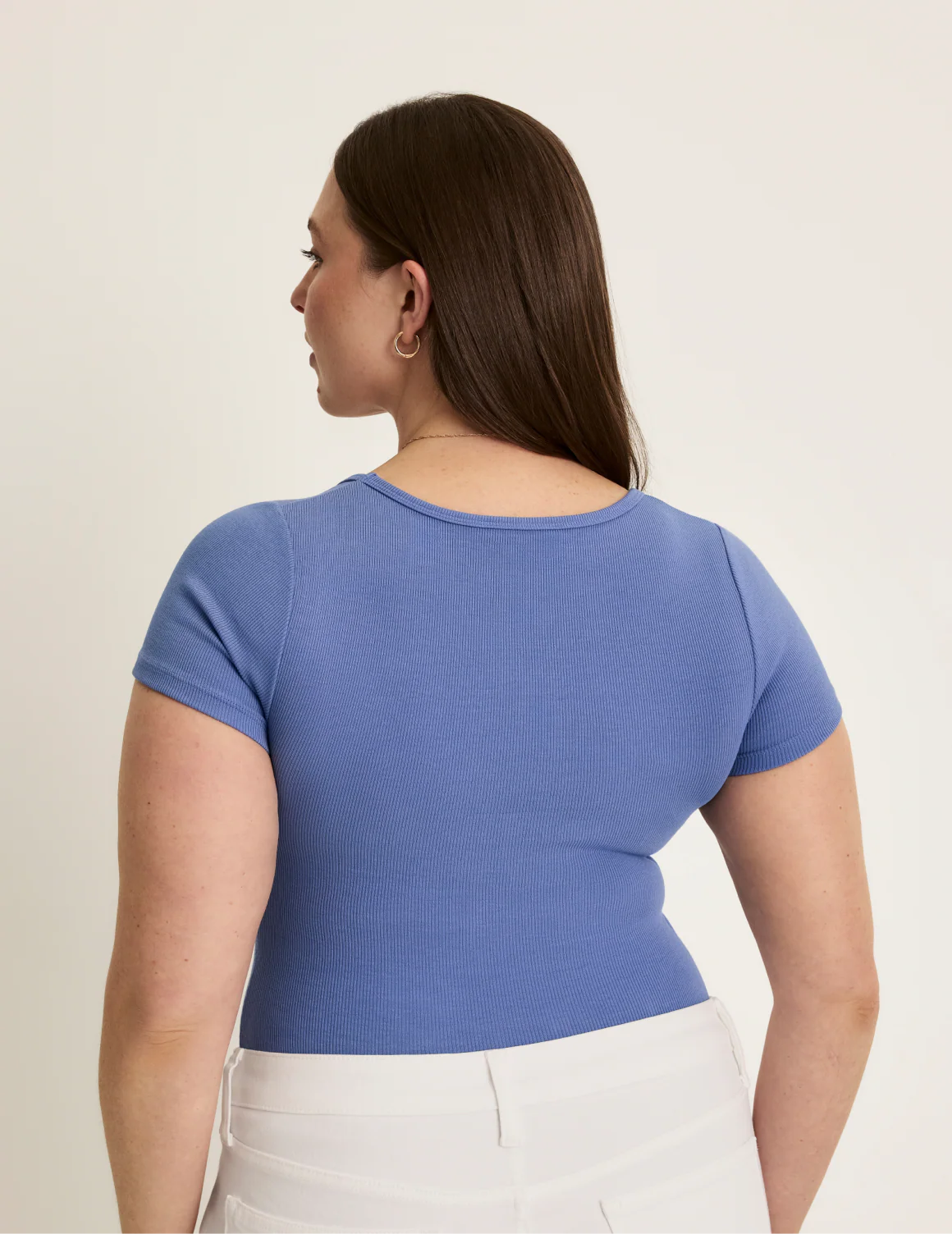 SculptRib™ Cotton Scoop Neck T-Shirt