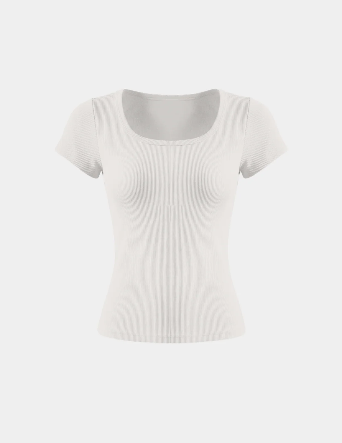 SculptRib™ Cotton Scoop Neck T-Shirt