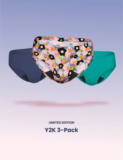 Teen Light Leakproof No-Show Bikini 3-Pack