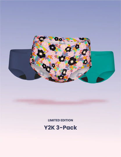 Teen Light Leakproof No-Show Boyshort 3-Pack - Last Call