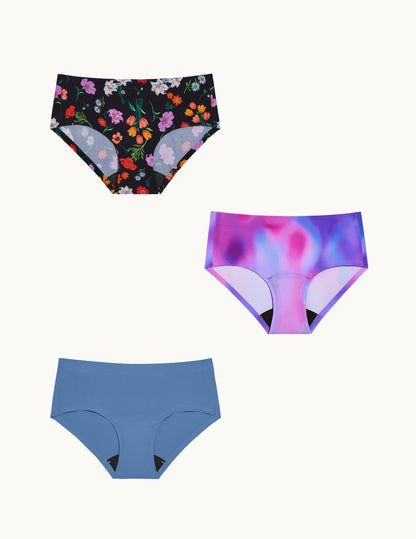 Teen Light Leakproof No-Show Boyshort 3-Pack - Last Call