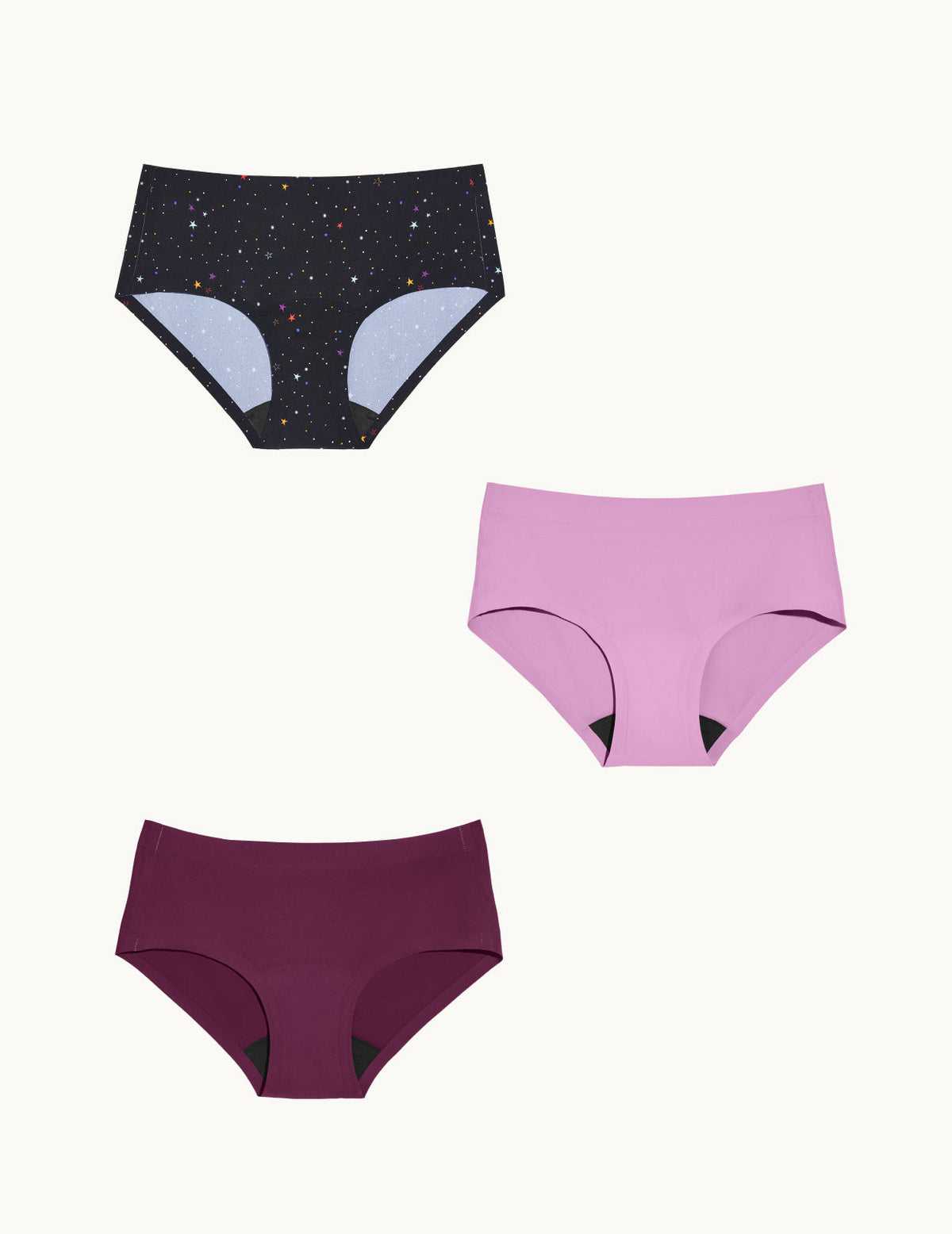 Teen Light Leakproof No-Show Boyshort 3-Pack - Last Call