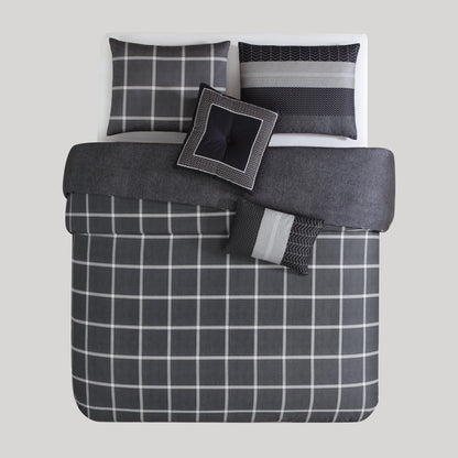 Bebejan Kyle Black 5 Piece Reversible Comforter Set
