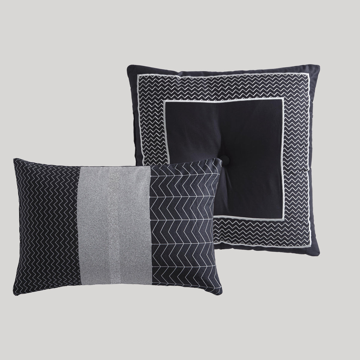 Bebejan Kyle Black 5 Piece Reversible Comforter Set