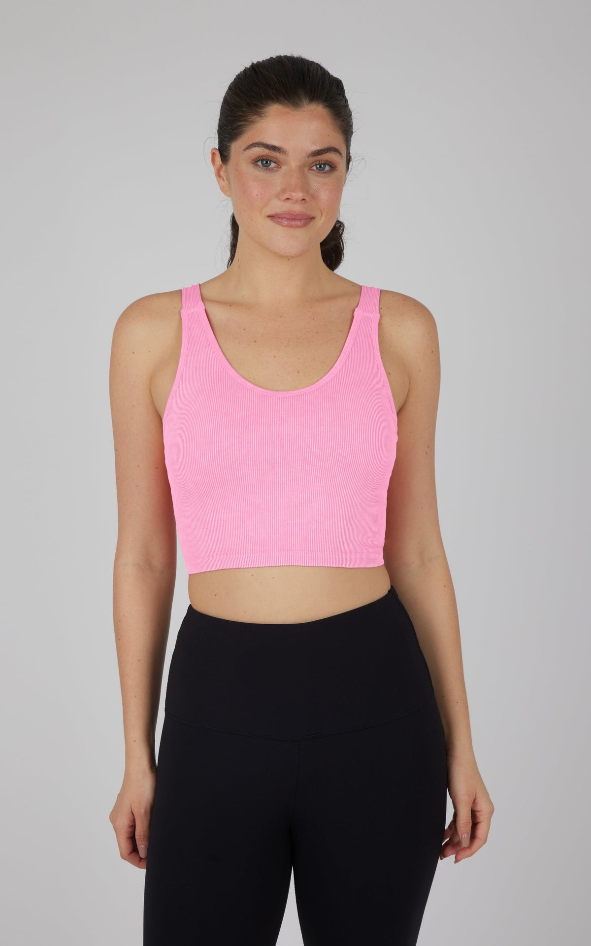 90 Degree by Reflex Stonewash 2 PK Scoop Neck Bralette Tank