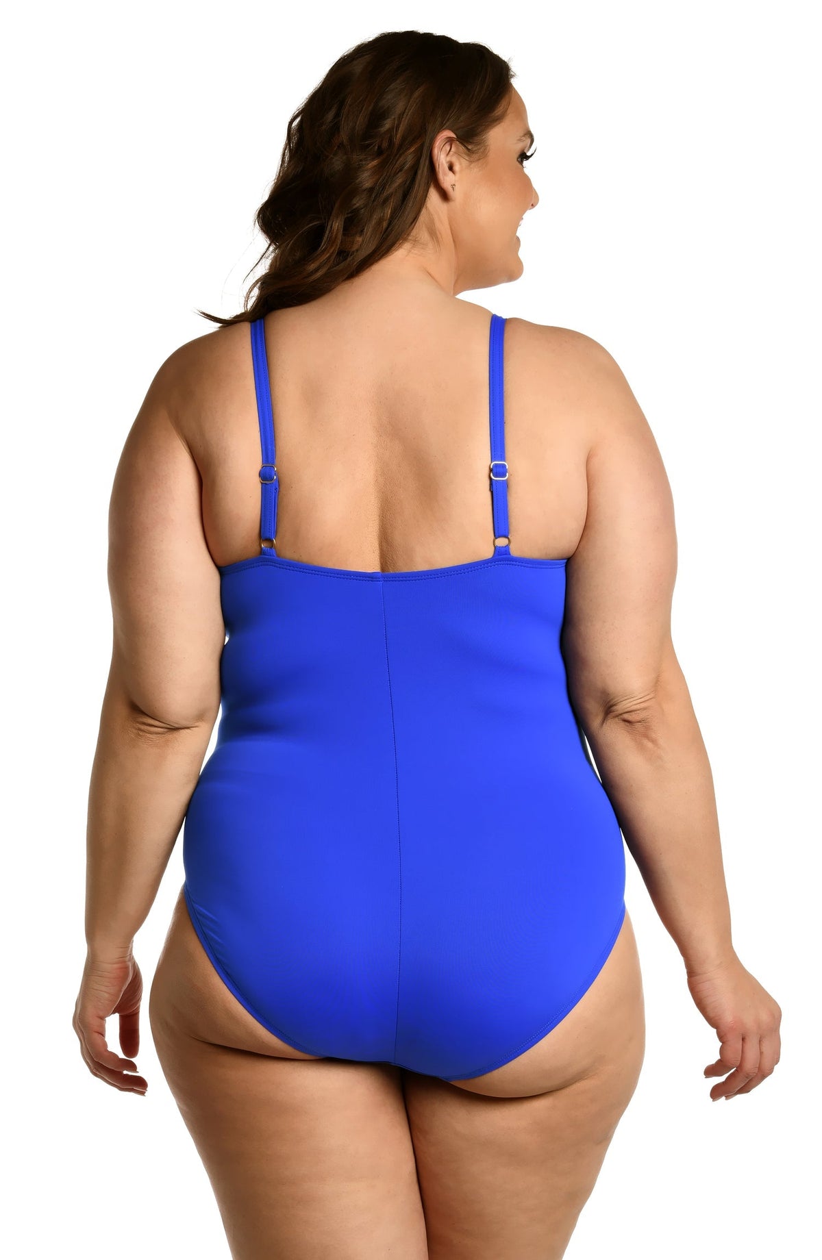 La Blanca Island Goddess Plus Lingerie Mio One Piece Swimsuit - Sapphire