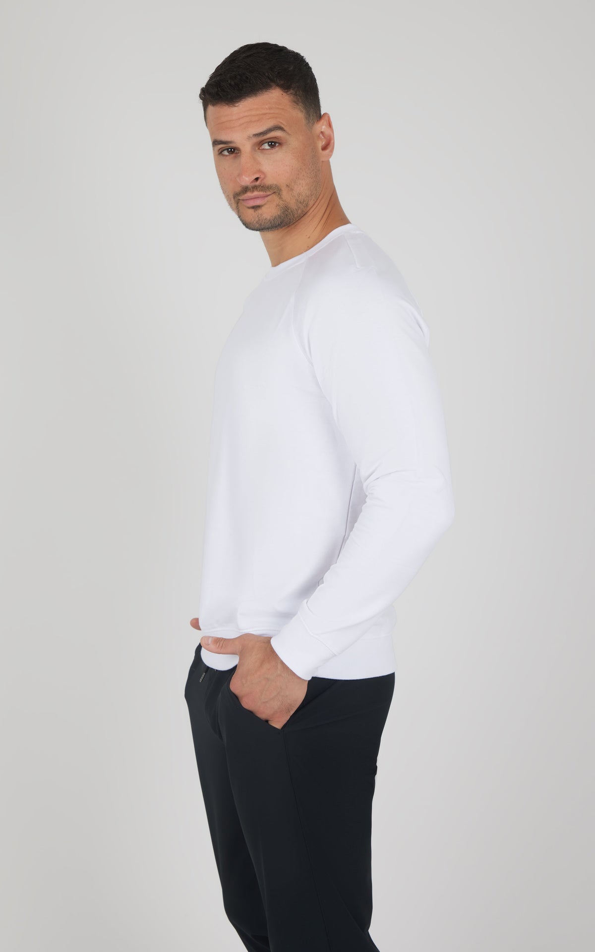 90 Degree by Reflex Men's Terry Brushed Long Sleeve Top