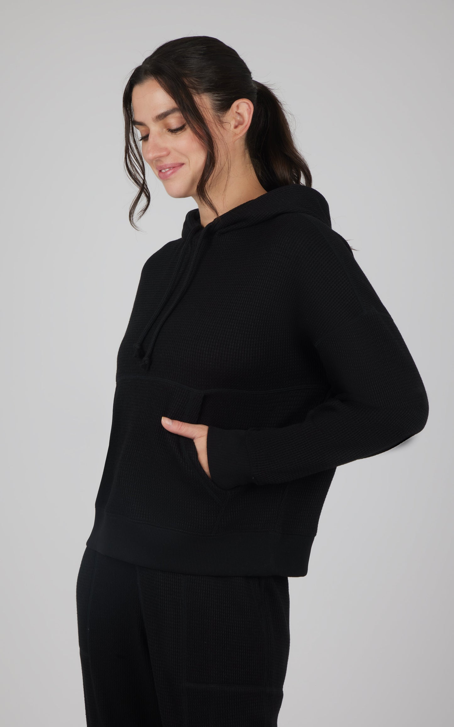 90 Degree by Reflex Brushed Inside Waffle Offline Pullover Hoodie