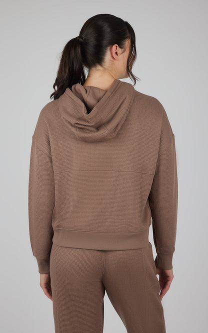 90 Degree by Reflex Brushed Inside Waffle Offline Pullover Hoodie