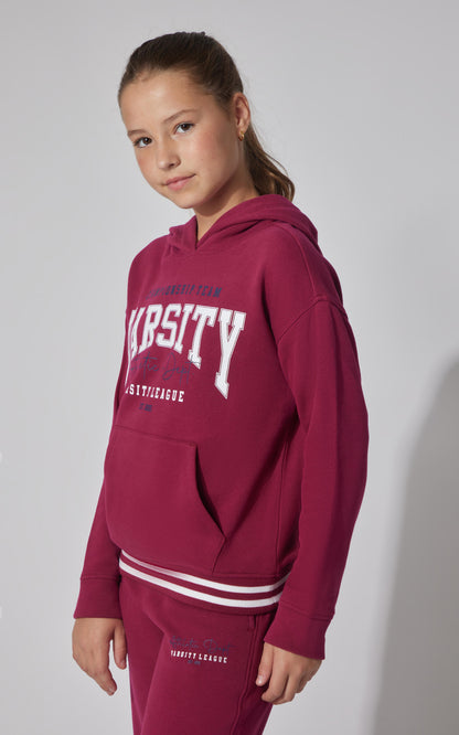90 Degree by Reflex Girls Fleece Campus Pullover Hoodie