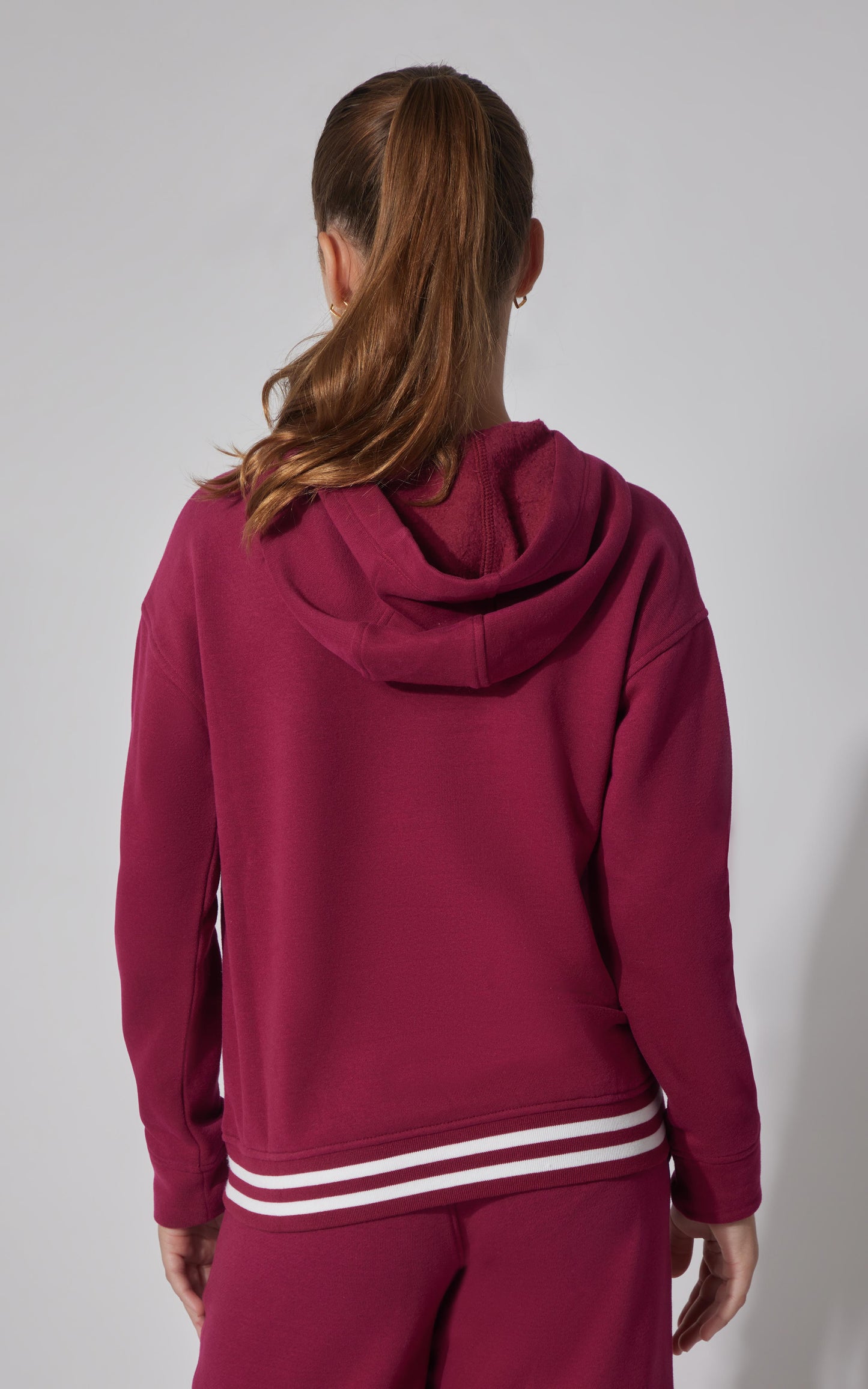 90 Degree by Reflex Girls Fleece Campus Pullover Hoodie