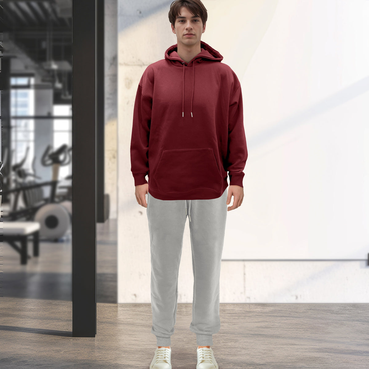 Elegant Comfort Cotton Active Men Tracksuit 2 Piece Set Athletic Jogging Sweatsuits