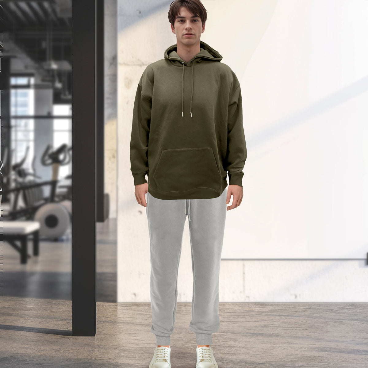 Elegant Comfort Cotton Active Men Tracksuit 2 Piece Set Athletic Jogging Sweatsuits