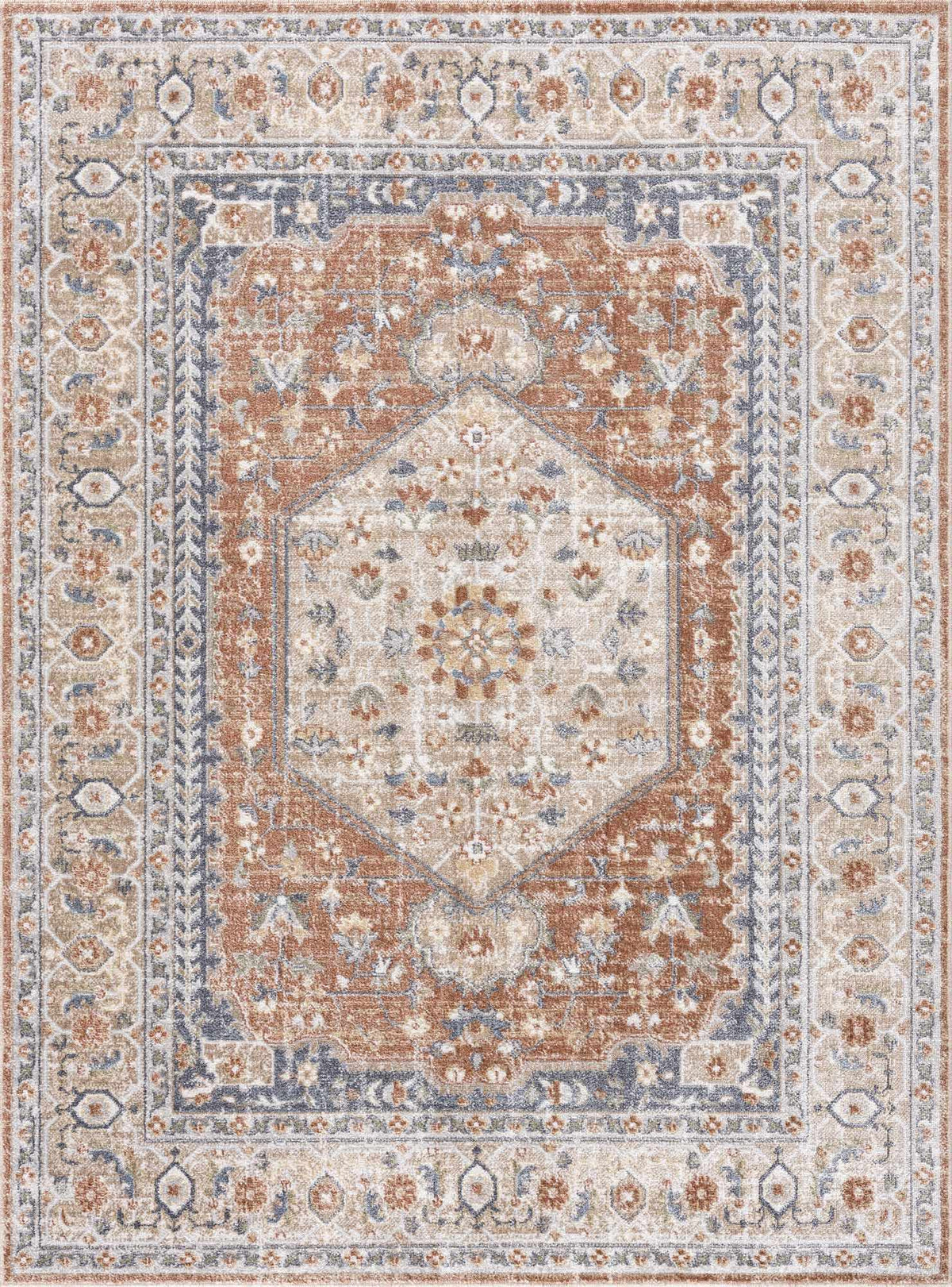 Gael Rust Boutique Washable Rug - Clearance
