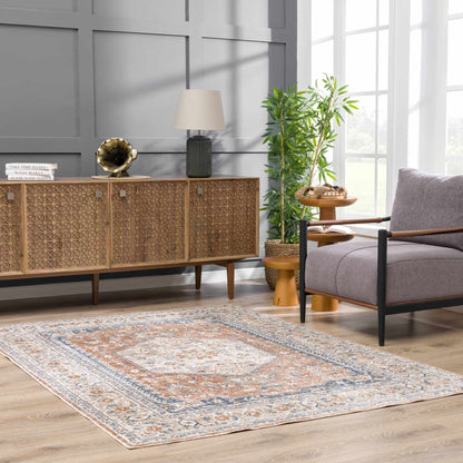 Gael Rust Boutique Washable Rug - Clearance