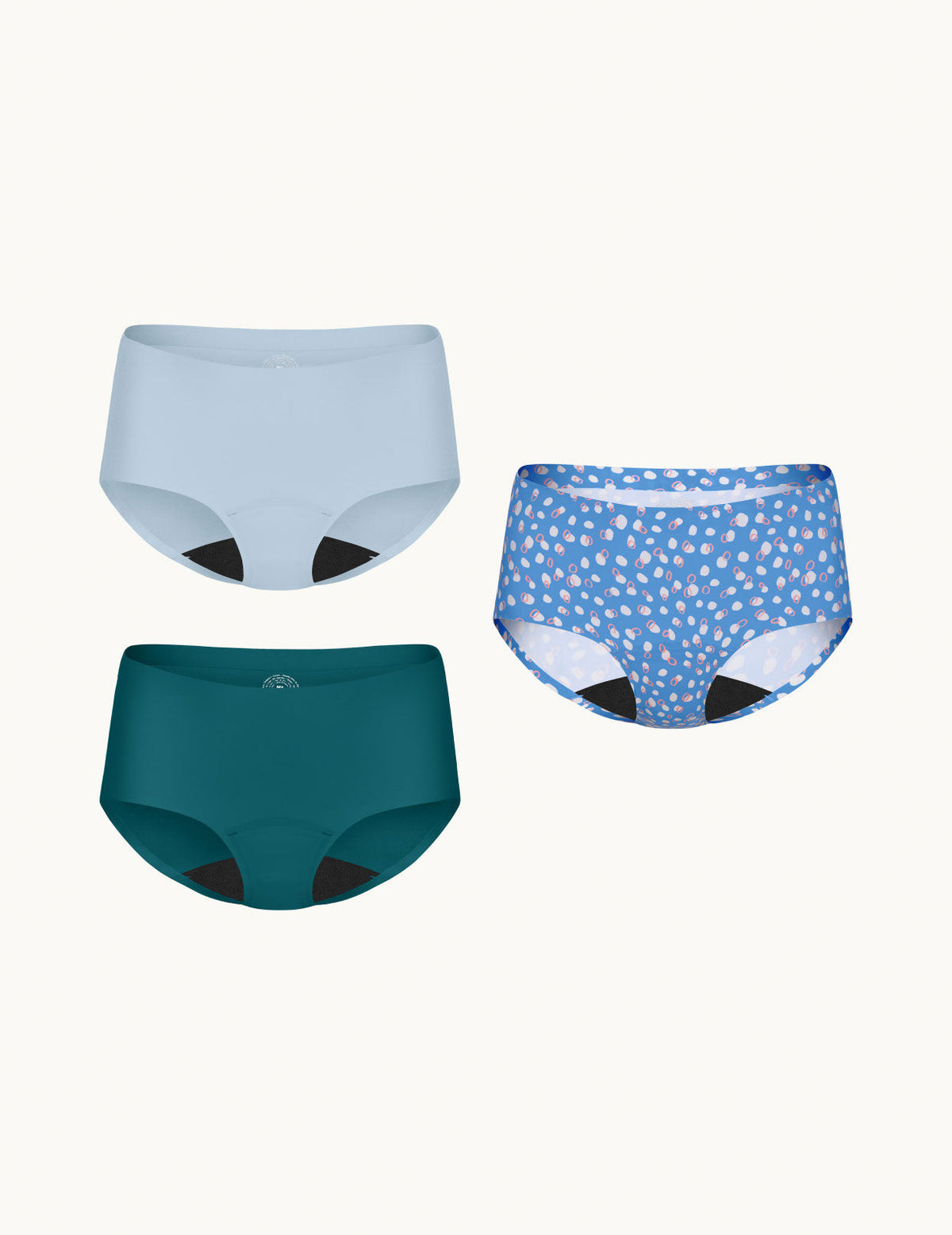 Teen Light Leakproof No-Show Boyshort 3-Pack