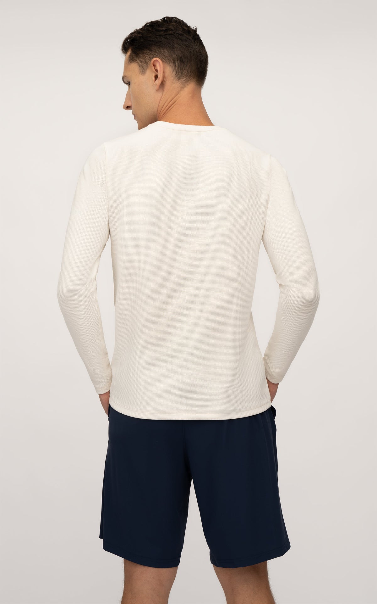 90 Degree by Reflex Men's Supreme Hyperlite Waffle Long Sleeve Crew Neck Shirt
