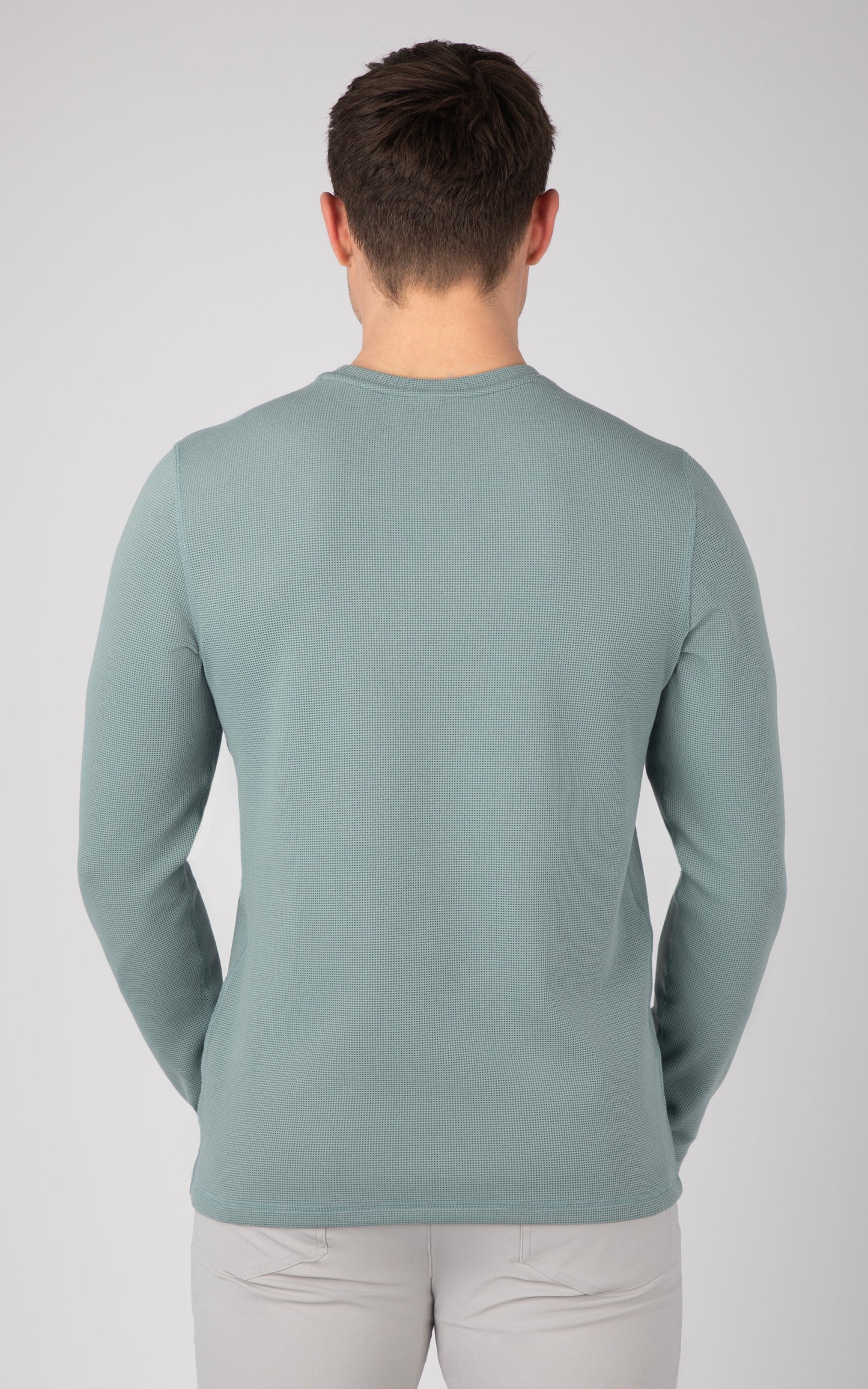 90 Degree by Reflex Men's Supreme Hyperlite Waffle Long Sleeve Crew Neck Shirt